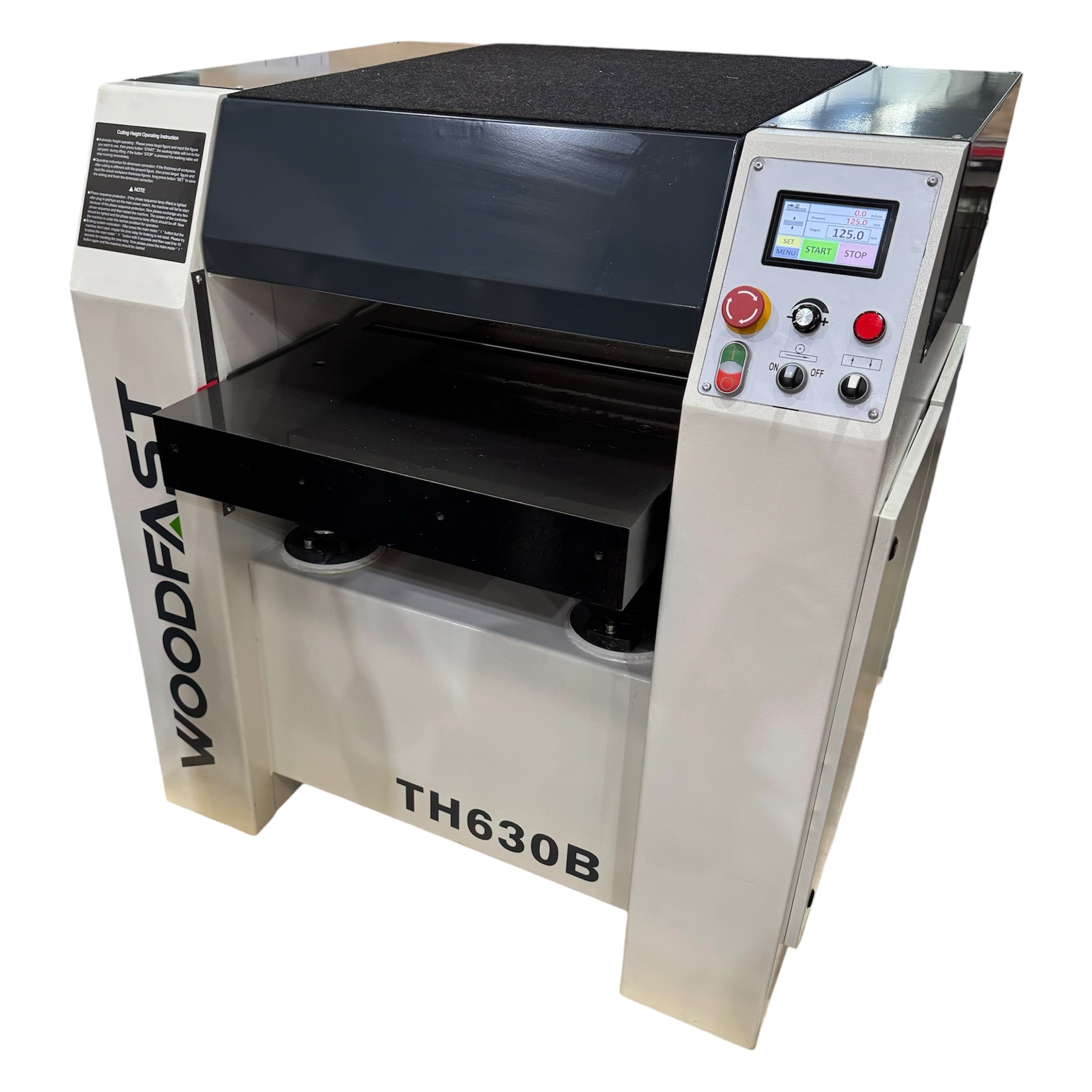Woodfast 630mm (25") Industrial Thicknesser with Helical Cutterhead 10HP 415V TH630B