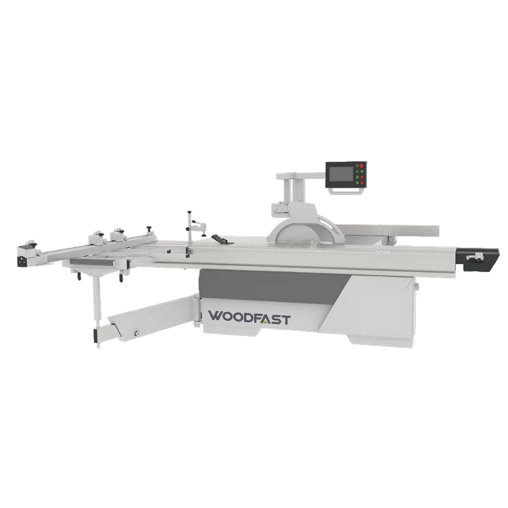 Woodfast 400mm (16") 7.5HP 3.2m Sliding Table (Optional Upgrade to 3.8m Sliding Table) with Overhead Control & Automatic Rise / Fall & Tilt Panel Saw 415V PS400C