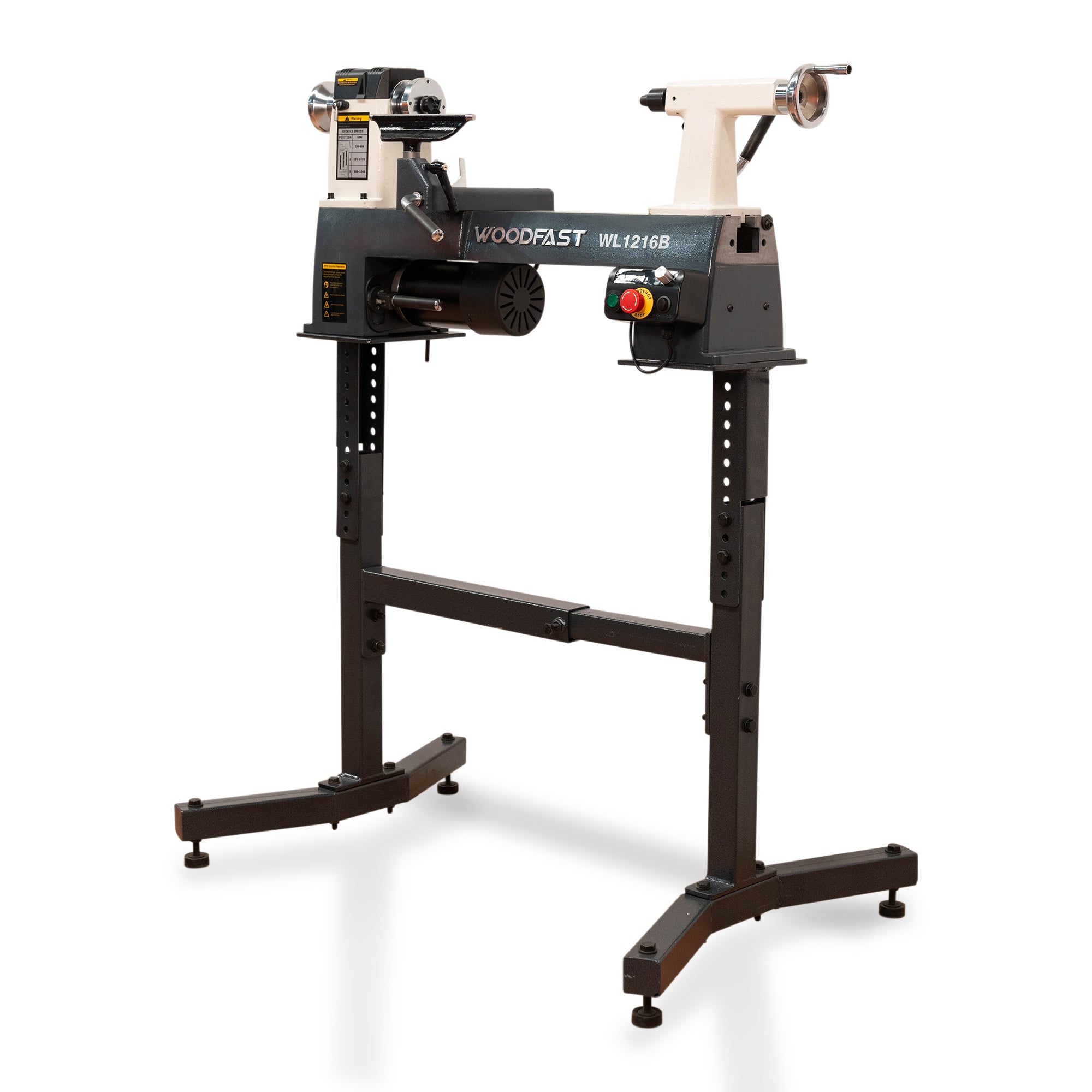 305mm (12") Swing x 419mm (16-1/2") Between Centres 0.75HP Mini Wood Lathe WL1216B by Woodfast