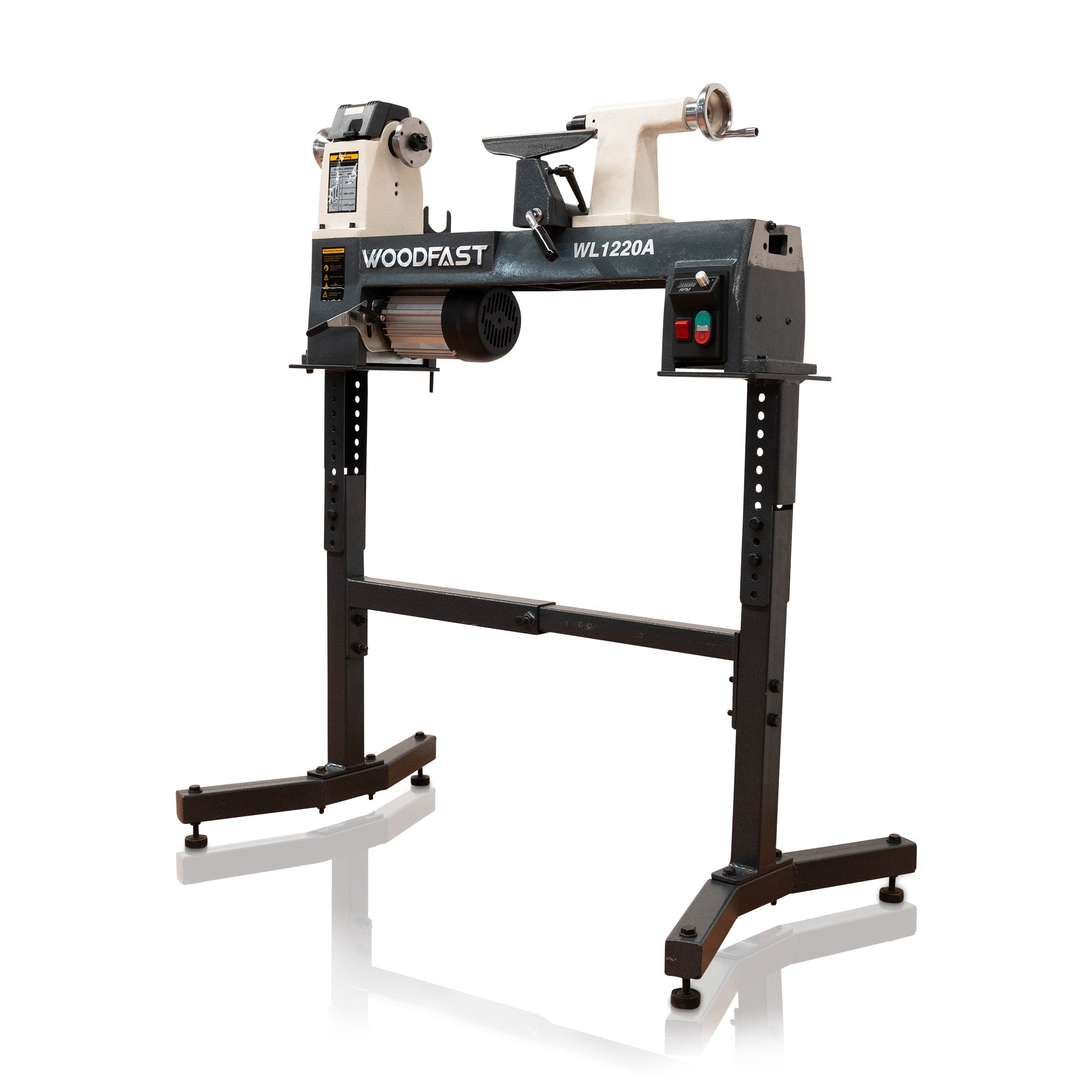 Woodfast 318mm (12") Swing x 508mm (20") Between Centres 0.75HP 240V Super Heavy Wood Lathe WL1220A