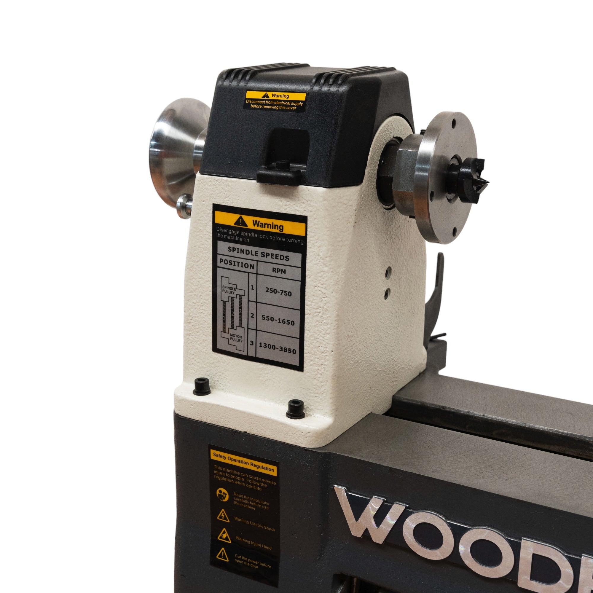 Woodfast 318mm (12") Swing x 508mm (20") Between Centres 0.75HP 240V Super Heavy Wood Lathe WL1220A