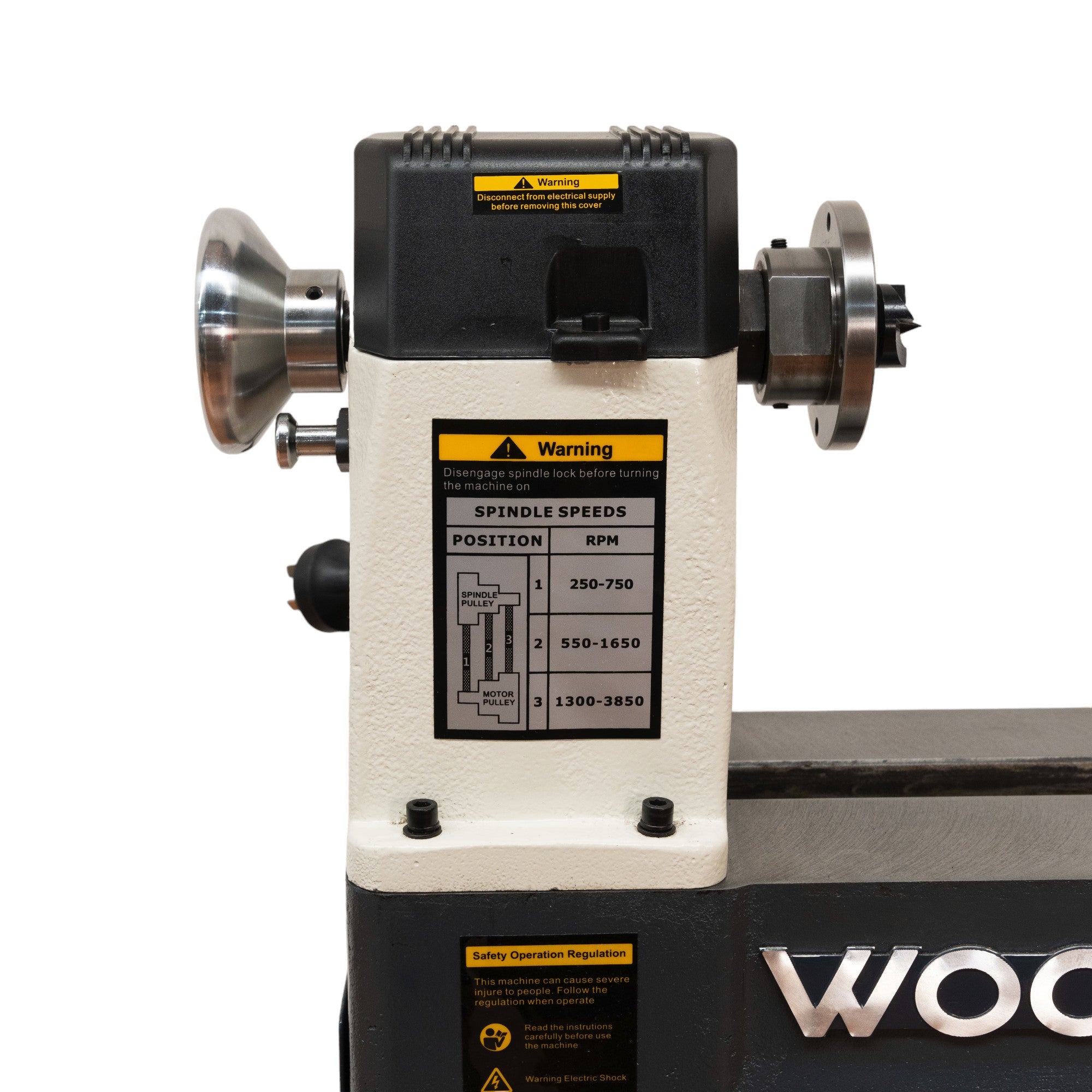 Woodfast 318mm (12") Swing x 508mm (20") Between Centres 0.75HP 240V Super Heavy Wood Lathe WL1220A