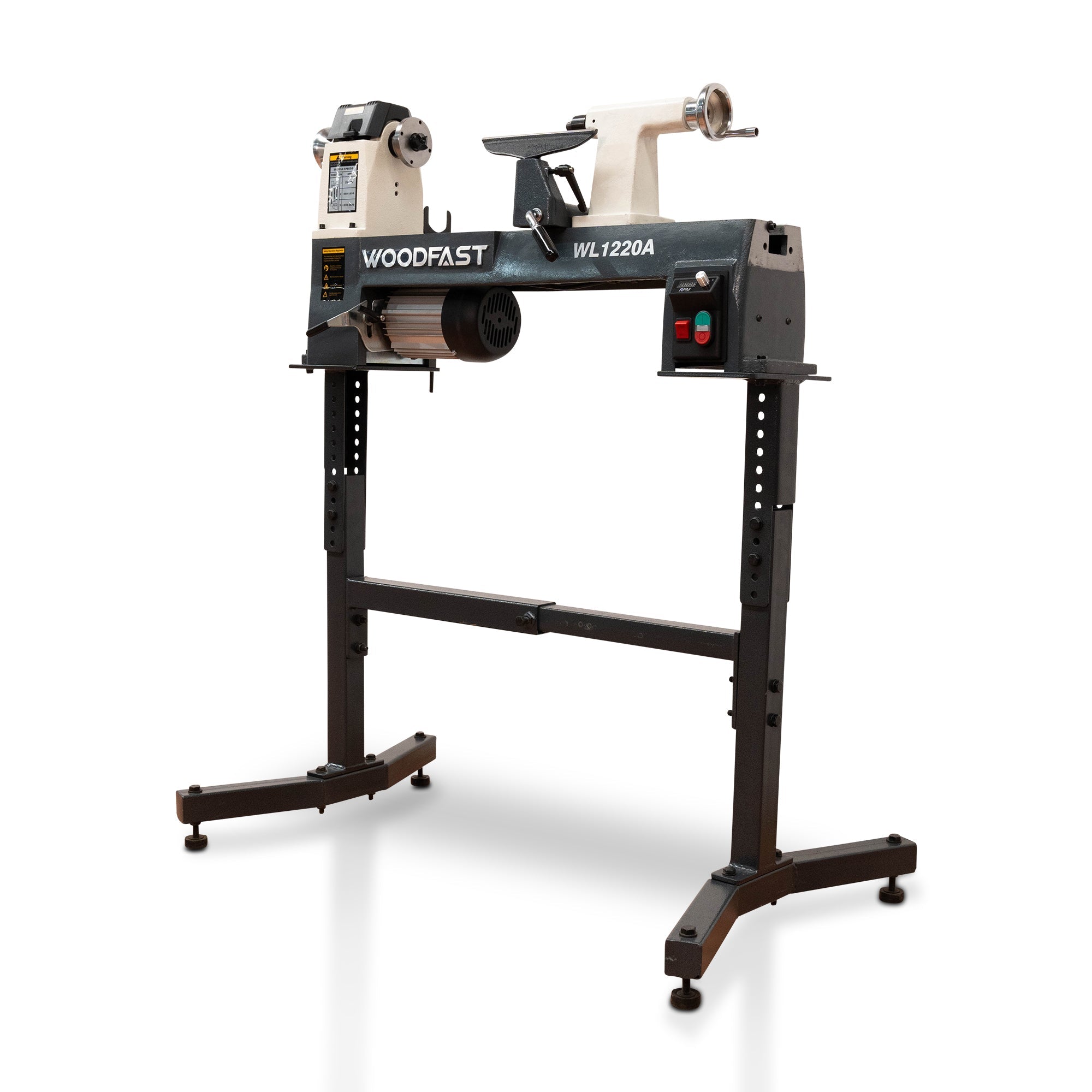 Woodfast 318mm (12") Swing x 508mm (20") Between Centres 0.75HP 240V Super Heavy Wood Lathe WL1220A