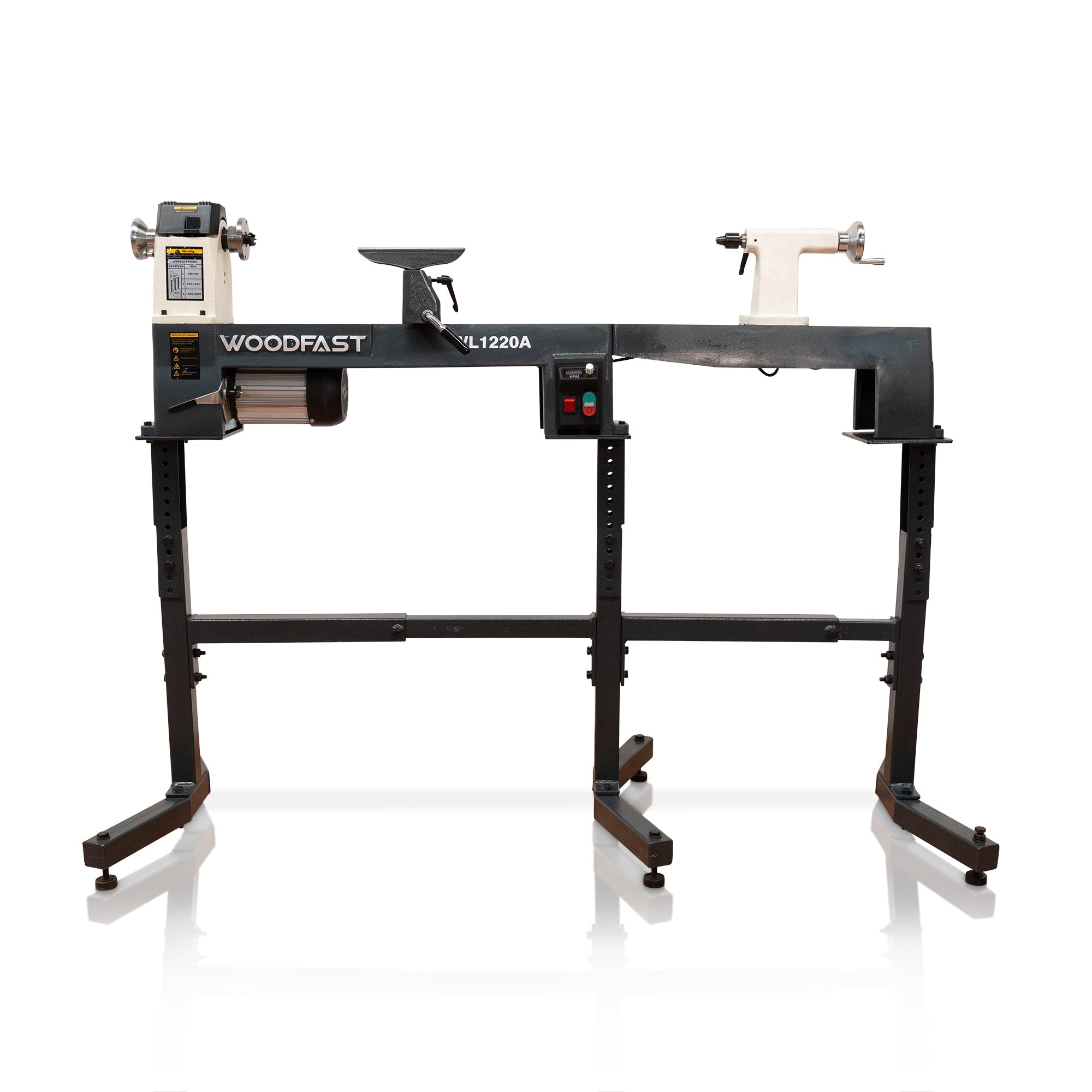 Woodfast 318mm (12") Swing x 508mm (20") Between Centres 0.75HP 240V Super Heavy Wood Lathe WL1220A