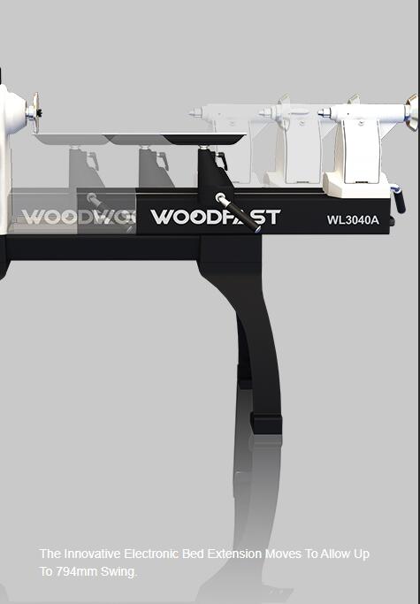 Woodfast 762mm (30") Swing x 1060mm (40") Between Centres Super Heavy Duty Wood Lathe 3HP WL3040A *Restocking Soon - Expected Mid Nov 2025*