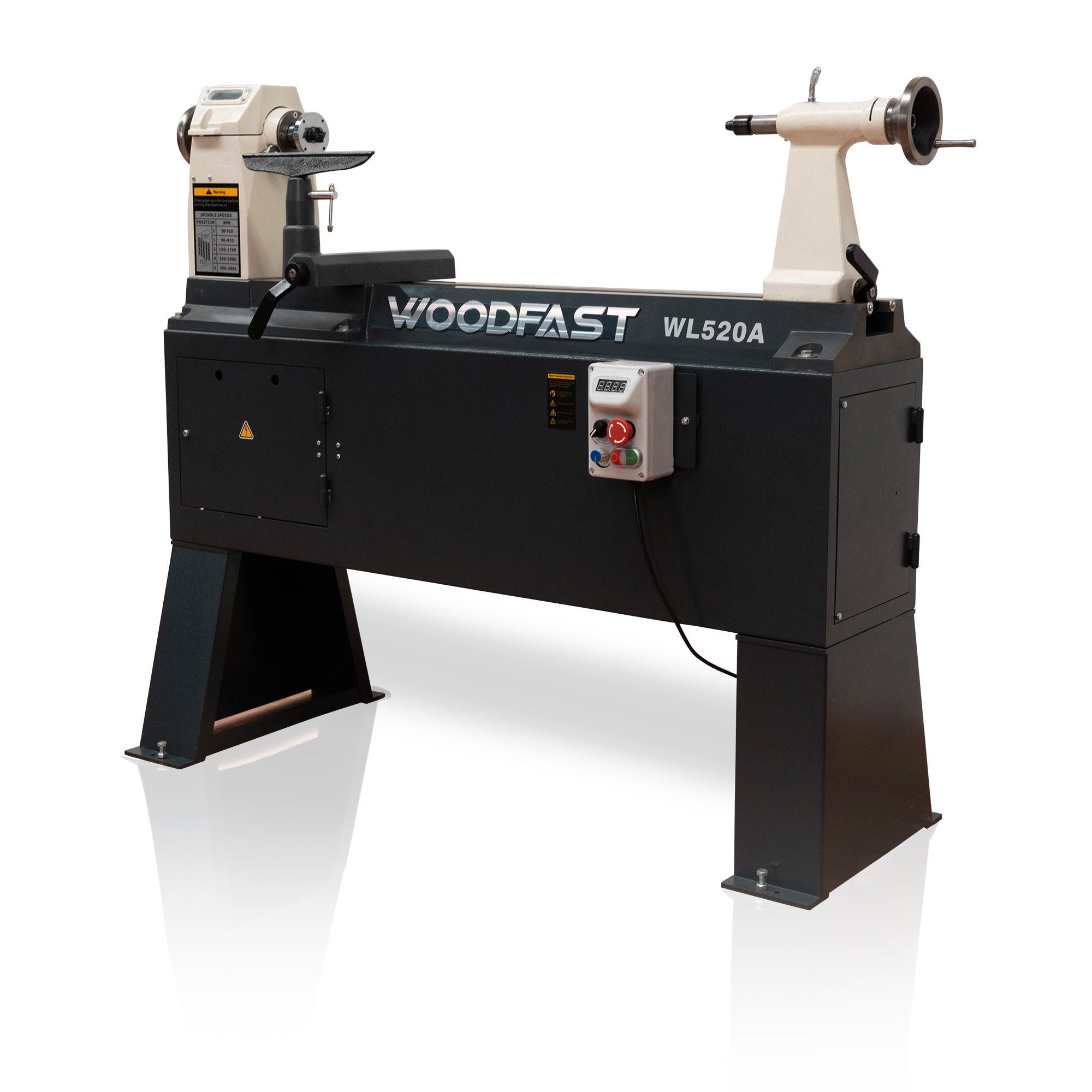 510mm (20") Swing x 915mm (36") Between Centres Heavy Duty Wood Lathe WL520A by Woodfast